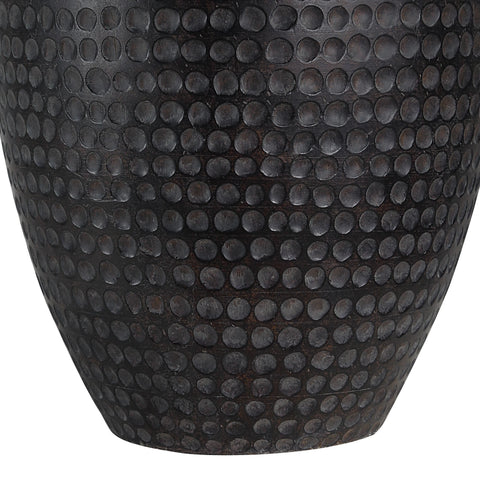 Agueda Hammered Dark Brown Resin Table Lamp-2