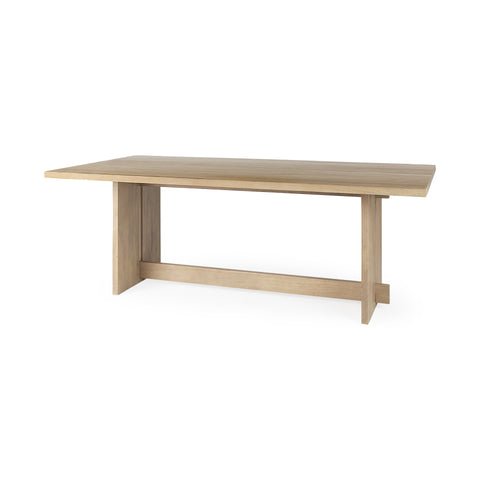 Aida 84" Light Brown Mango Wood Dining Table -1