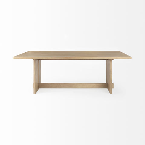 Aida 84" Light Brown Mango Wood Dining Table -2