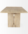 Aida 84" Light Brown Mango Wood Dining Table -3