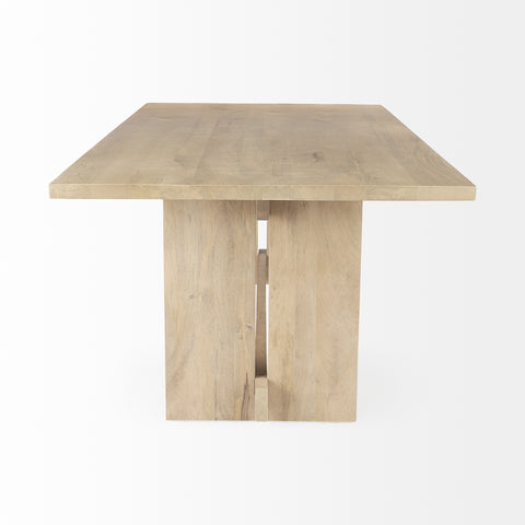 Aida 84" Light Brown Mango Wood Dining Table -3