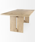 Aida 84" Light Brown Mango Wood Dining Table -4
