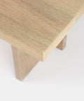 Aida 84" Light Brown Mango Wood Dining Table -5