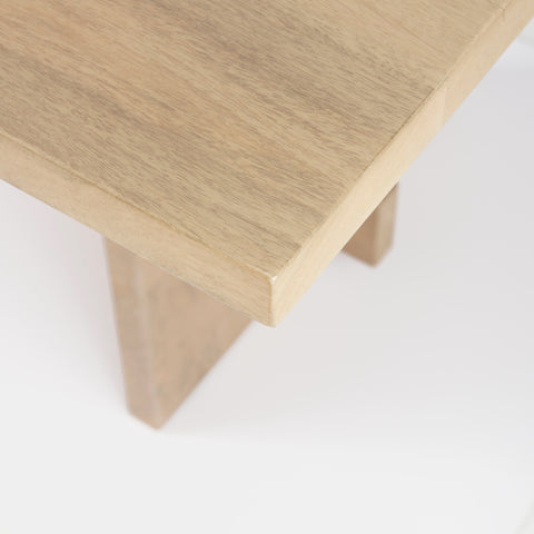 Aida 84" Light Brown Mango Wood Dining Table -5