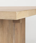 Aida 84" Light Brown Mango Wood Dining Table -6