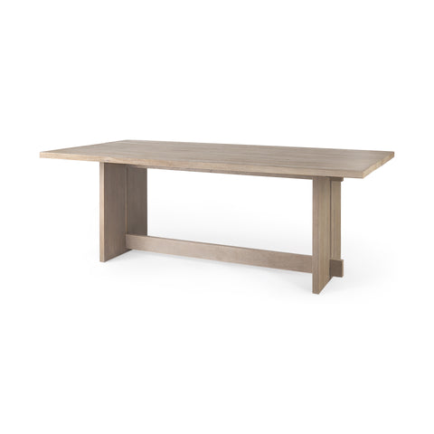 Aida 84" Light Grey Mango Wood Dining Table-1