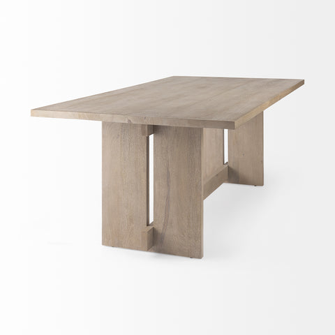 Aida 84" Light Grey Mango Wood Dining Table-2