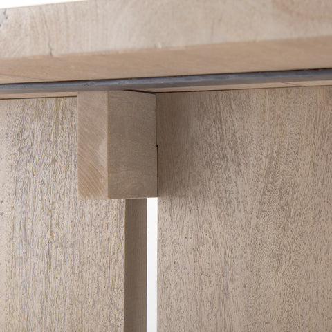 Aida 84" Light Grey Mango Wood Dining Table-5