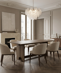 Aida 84" Medium Brown Oak Veneer Dining Table 