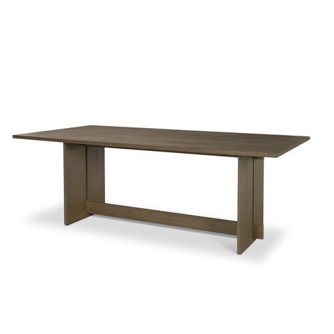 Aida 84" Medium Brown Oak Veneer Dining Table -1