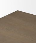 Aida 84" Medium Brown Oak Veneer Dining Table -4