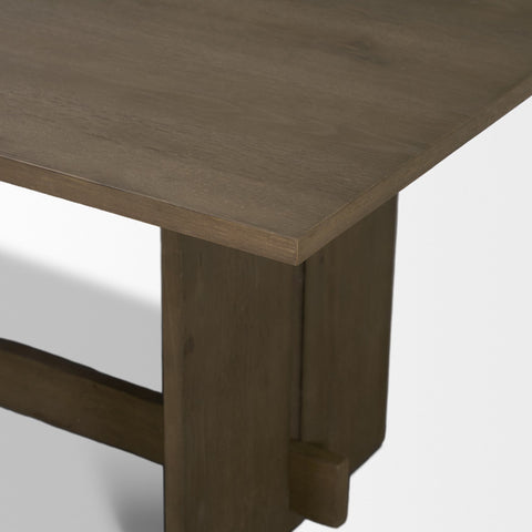 Aida 84" Medium Brown Oak Veneer Dining Table -5