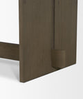 Aida 84" Medium Brown Oak Veneer Dining Table -6