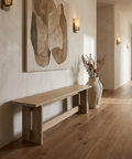 Aida Light Brown Solid Mango Wood Dining Bench 