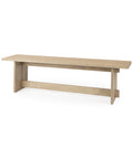 Aida Light Brown Solid Mango Wood Dining Bench -1