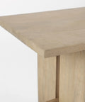 Aida Light Brown Solid Mango Wood Dining Bench -5