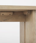 Aida Light Brown Solid Mango Wood Dining Bench -7