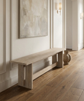 Aida Light Grey Solid Mango Wood Dining Bench 