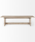 Aida Light Grey Solid Mango Wood Dining Bench -2