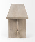 Aida Light Grey Solid Mango Wood Dining Bench -3