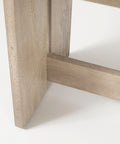 Aida Light Grey Solid Mango Wood Dining Bench -7