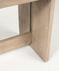 Aida Light Grey Solid Mango Wood Dining Bench -8