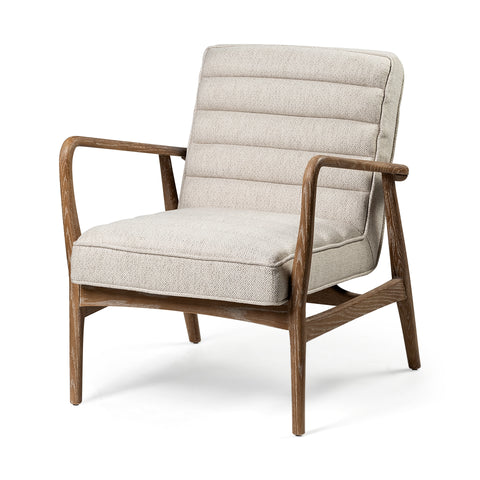 Ajax II Cream Fabric Accent Chair-1
