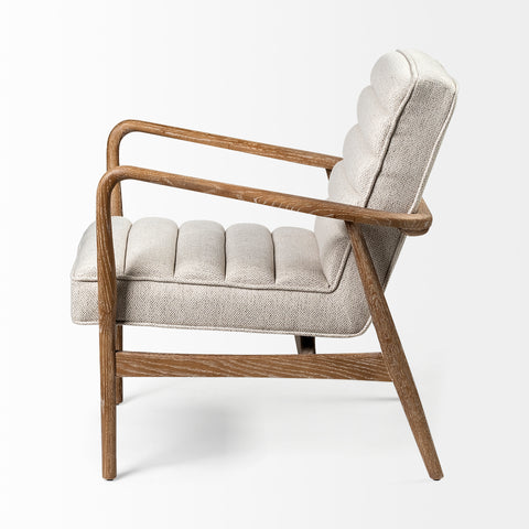 Ajax II Cream Fabric Accent Chair-5
