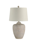 Albacete Hammered Beige Resin Table Lamp -1