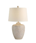 Albacete Hammered Beige Resin Table Lamp -3