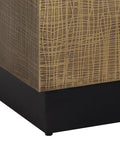 Albans Antique Brass Etched Iron End Table -6