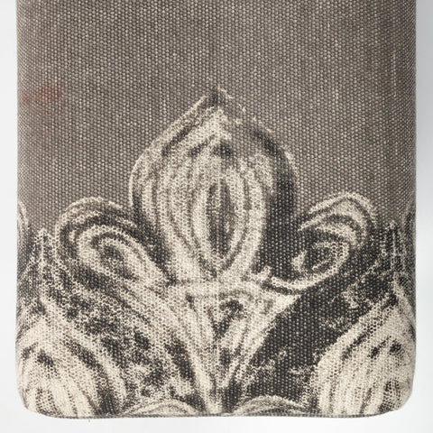 Alhambra Grey Floral Cotton Accent Bench -5