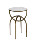Alicent Marble and Antique Brass End Table-2