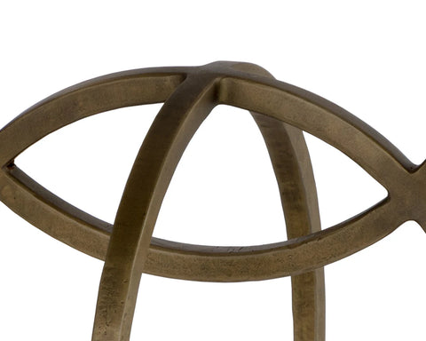Alicent Marble and Antique Brass End Table-5