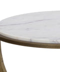 Alicent Marble and Antique Brass End Table-6