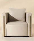 Alix Beige Faux Leather Accent Chair-2