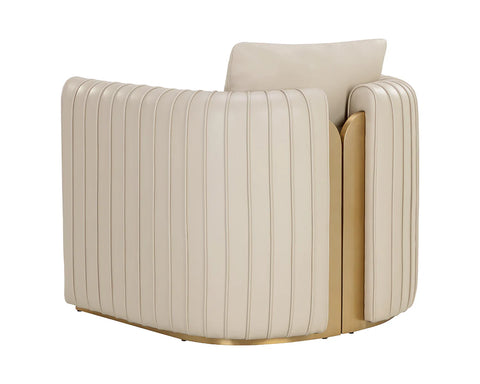 Alix Beige Faux Leather Accent Chair-6