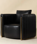 Alix Black Bonded Leather Accent Chair-1