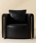 Alix Black Bonded Leather Accent Chair-2