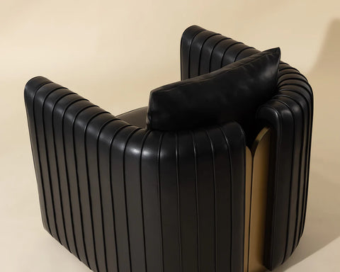 Alix Black Bonded Leather Accent Chair-3