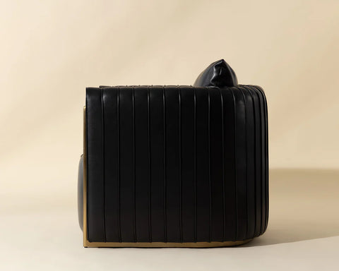 Alix Black Bonded Leather Accent Chair-4