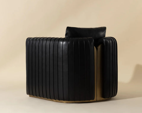 Alix Black Bonded Leather Accent Chair-6