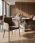 Allegra Brown Corduroy Dining Chair
