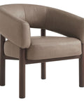 Allegra Dark Taupe Faux Leather Accent Chair-1