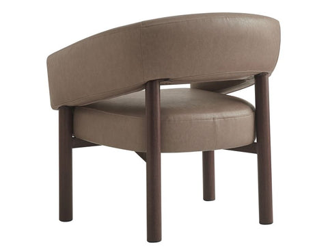 Allegra Dark Taupe Faux Leather Accent Chair-2