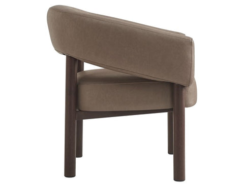 Allegra Dark Taupe Faux Leather Accent Chair-3