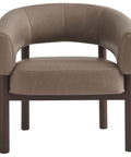 Allegra Dark Taupe Faux Leather Accent Chair-4