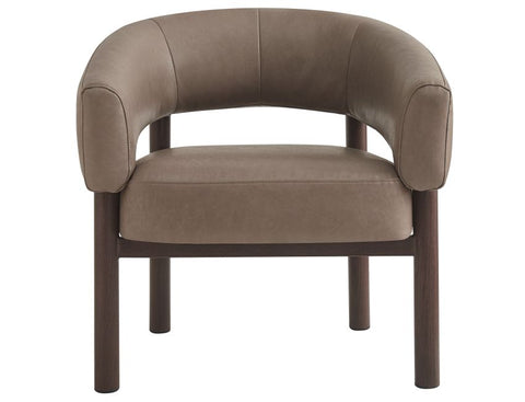 Allegra Dark Taupe Faux Leather Accent Chair-4