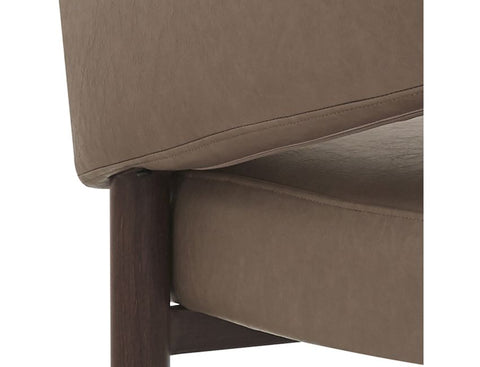 Allegra Dark Taupe Faux Leather Accent Chair-5