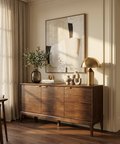 acacia wood sideboard cabinet